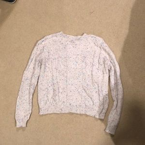 multi colored cream sweater american apparel